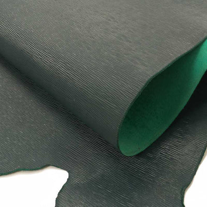 オイルヌメ 半裁ハーフ型押し（エメラルド：1.5mm厚：113ds）